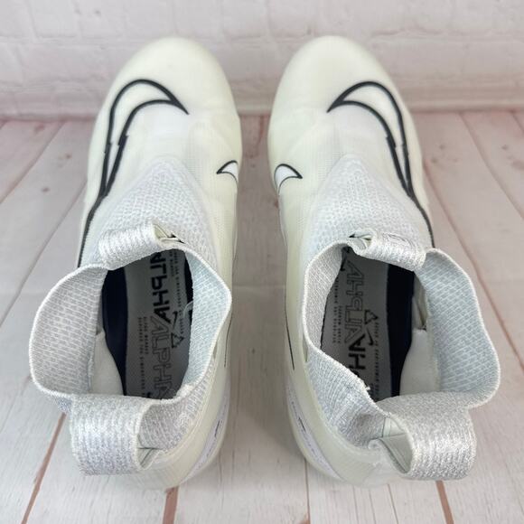 Nike Alpha Menace Elite 3 White Platinum Football Cleats Mens Sz 11 (DM1792-109) - Picture 7 of 10